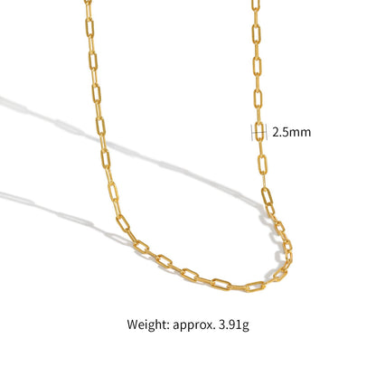 Simple Geometry Hollow Chain 925 Sterling Silver Choker Necklace
