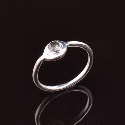 Handmade Natural Stone Ring in 925 Silver